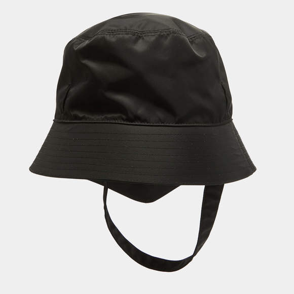Prada Black Re-Nylon Triangle Logo Detail String Bucket Hat XL - Picture 5 of 8